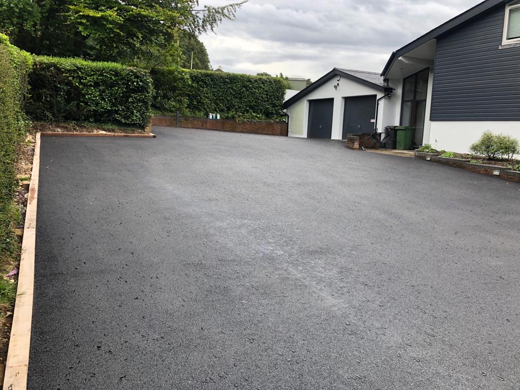 This is a photo of a asphalt driveway which is in the process of being installed by Berri Road Tech SA